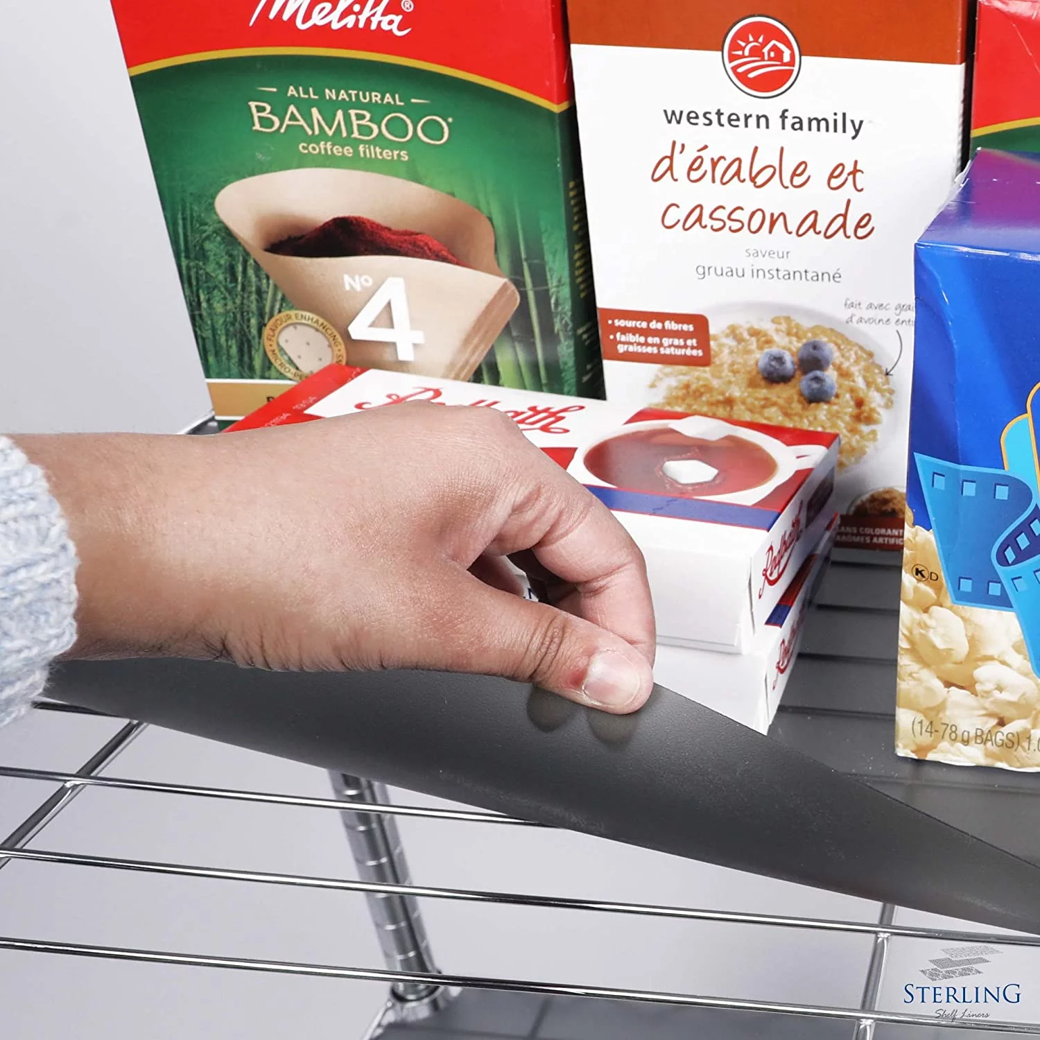 Sterling Shelf Liners - Set of 3 - Fits Sandusky Wire Shelves, Graphite, 14x24