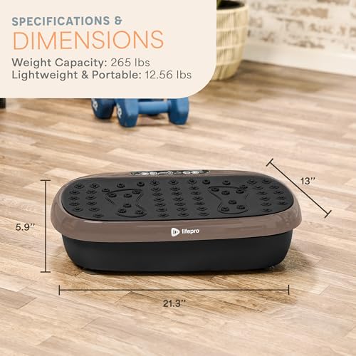 Lifepro Vibration Plate Exercise Machine with Magnetic Acupoints - Full Body Vibration Platform for Beginners and Recovery - Ideal Lymphatic Drainage Massager for Muscle Toning and Overall Fitness