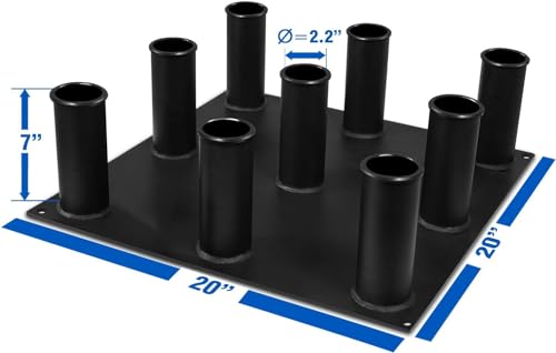 Yes4All Vertical Storage Rack, Home Gym Organizer, Barbell & Dumbbell Rack for 2-inch Olympic & Curl Bars