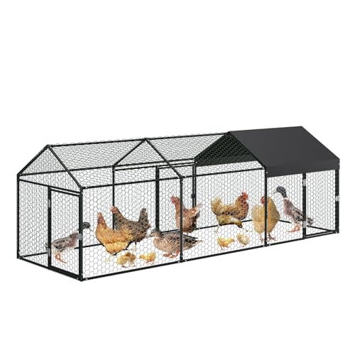 Large Metal Chicken Coop with Cover,160