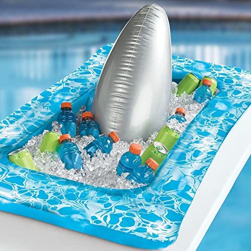 Amscan Shark Fin Light Up Inflatable Buffet Cooler | 18' x 25 1/2' x 51' | 1 Pc