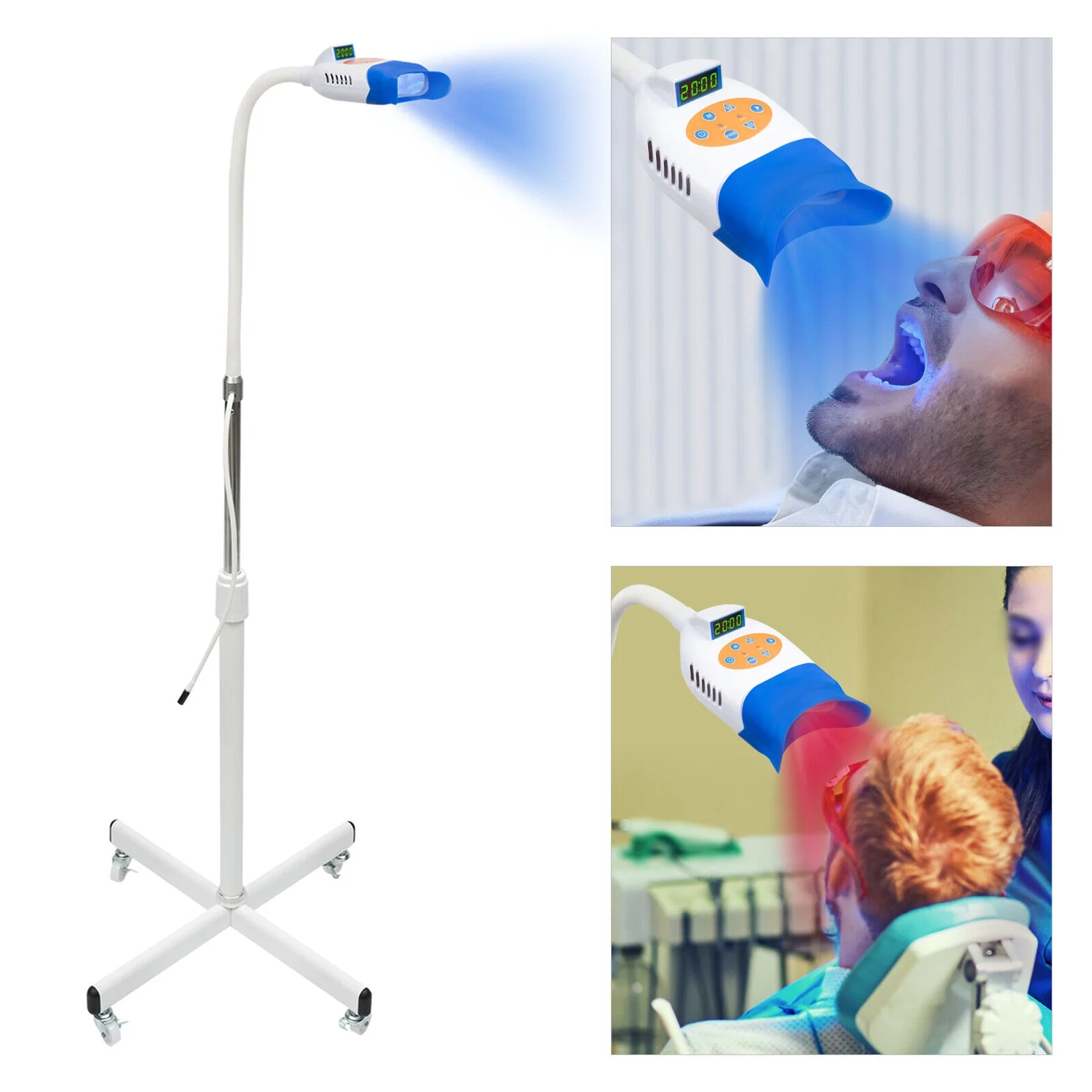 Mobile Pro Teeth Whitening Machine LED Light 36W Dental Teeth Whitening Lamp New,10 Tubes LED