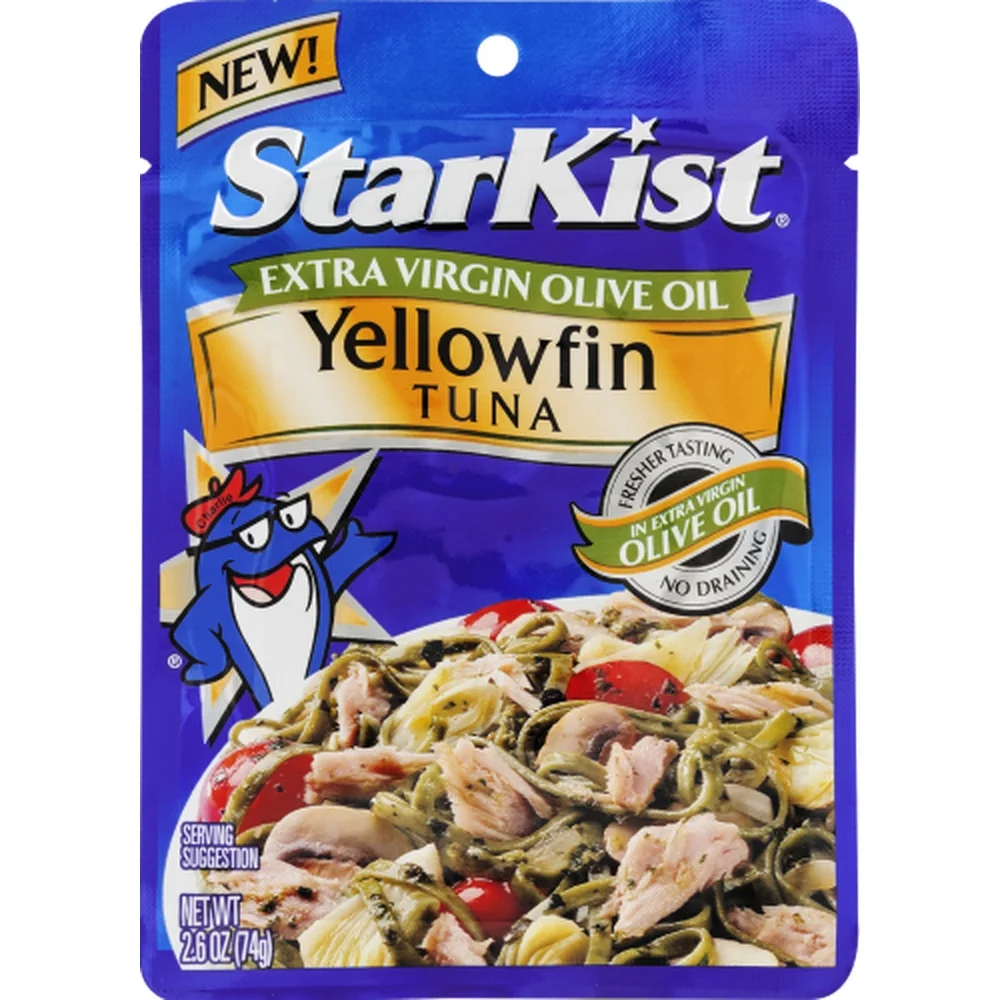 StarKist Selects Yellowfin Tuna in Extra Virgin Olive Oil, 2.6 Ounce Pouch (Pack of 16)