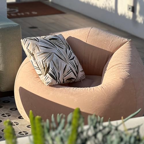 45x45x28 Inflatable Beanless Bean Bag Chair Lounge Sofa - Black