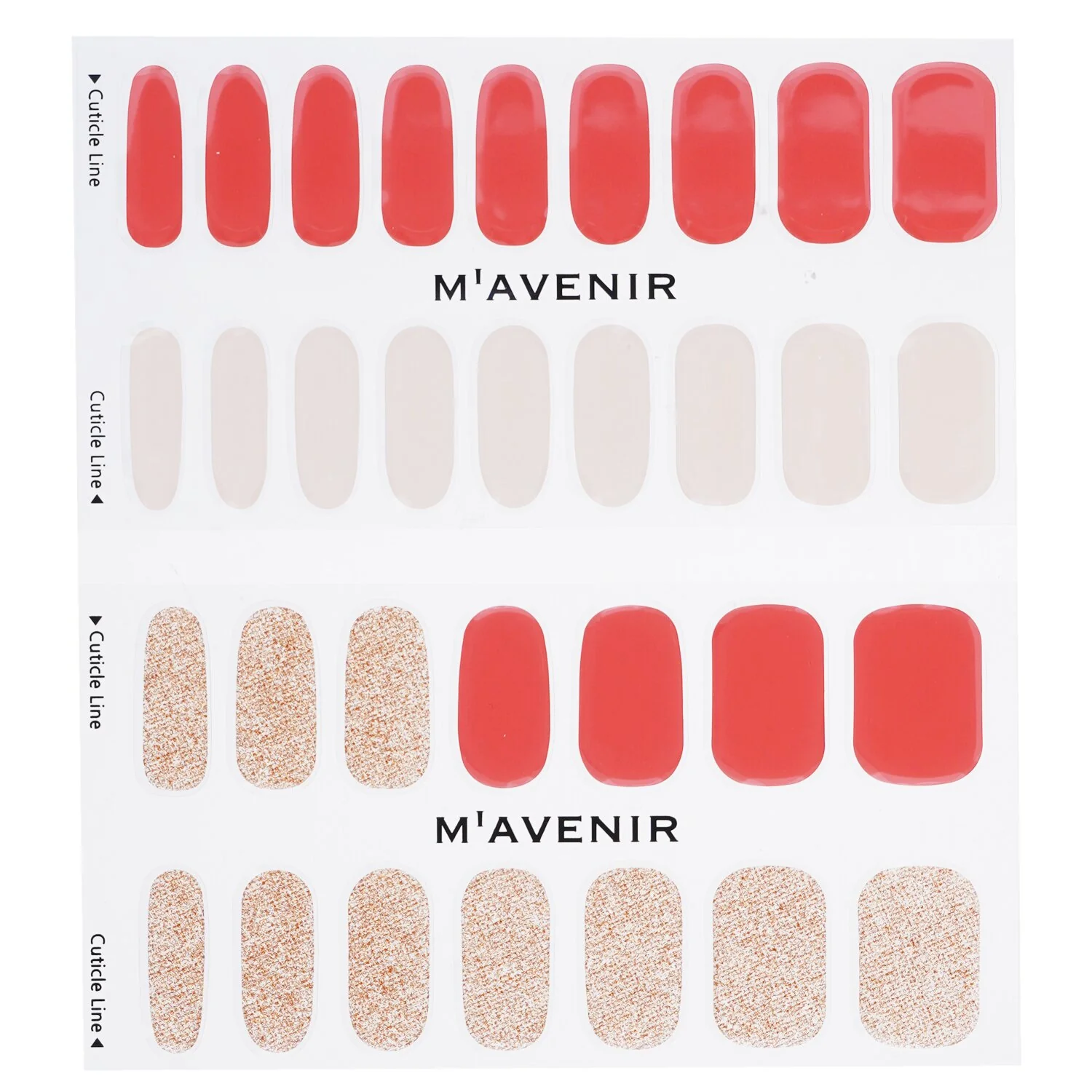 Mavenir Nail Sticker (Blue) - # Classic Navy Nail  32pcs