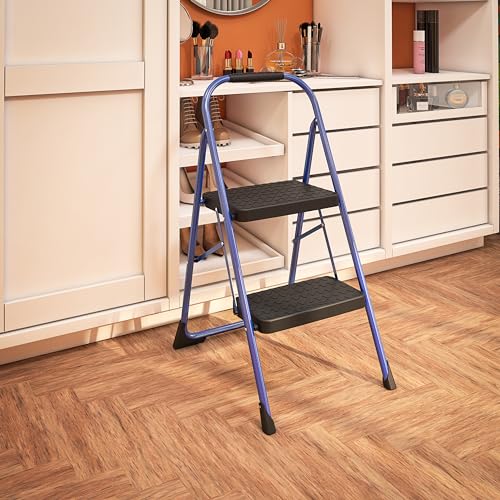 COSCO 2-Step Big Step, Steel Step Stool, Gray