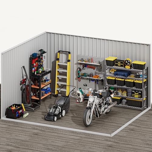 DWVO 6x4ft Storage Shed for Outdoors, Metal Sturdy Weatherproof Tool Locker with Secure Door and Ventilation for Equipment, Mowers, Bikes, Outdoor Spaces, Dark Gray