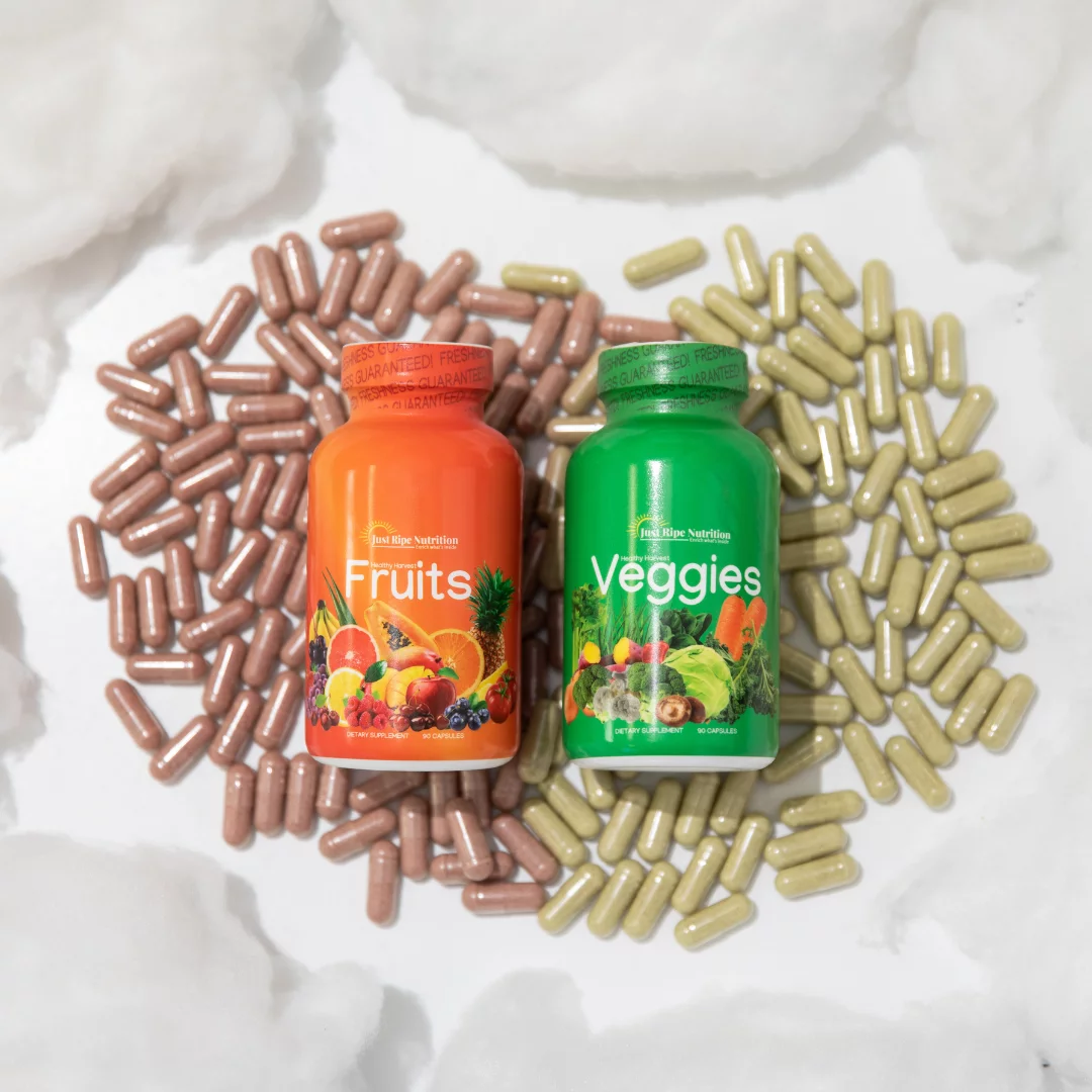 Fruits & Veggies 180 caps + Caralluma Fimbriata Supplement by Just Ripe