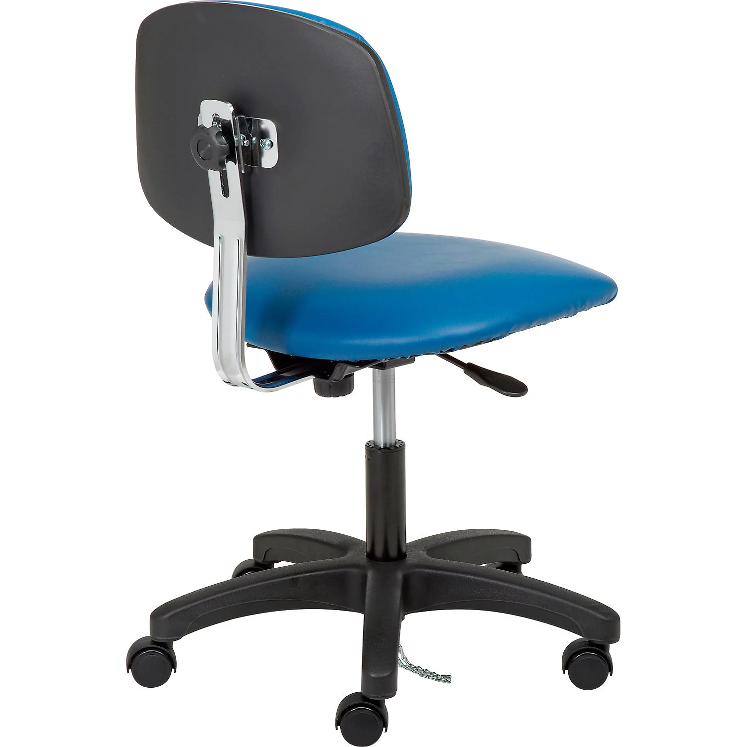 Global Industrial ESD Chair, Vinyl, Royal Blue, Armless, Mid Back