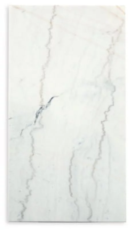 Signature Design by Ashley Burkhaus Traditional Rectangular Coffee Table with Marble Tabletop, Dark Brown & White