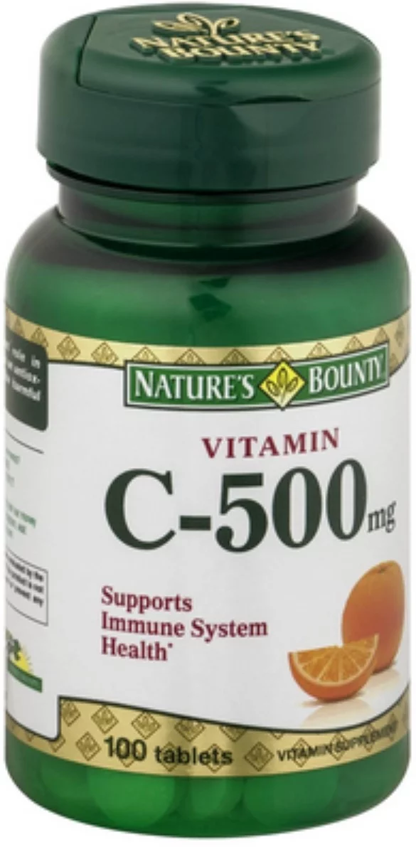 Nature's Bounty Vitamin C 500 mg Tablets 100 ea (Pack of 3)
