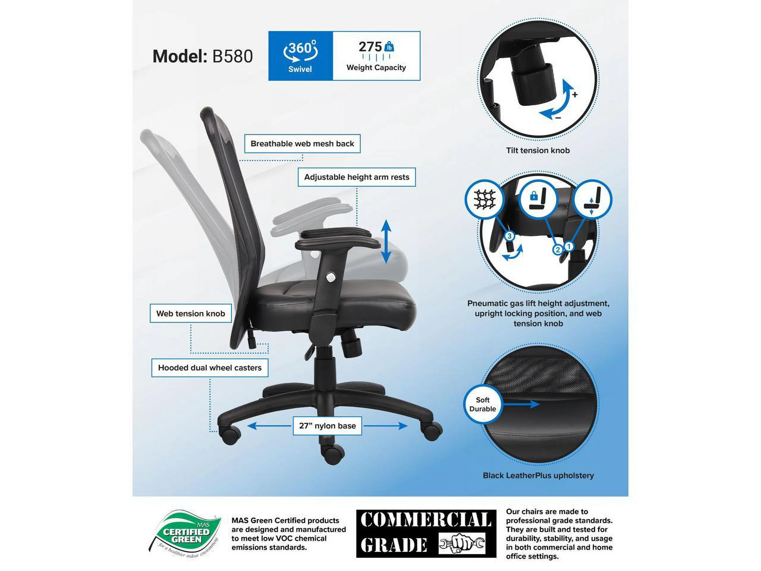 Boss B580 The Boss Web Chair
