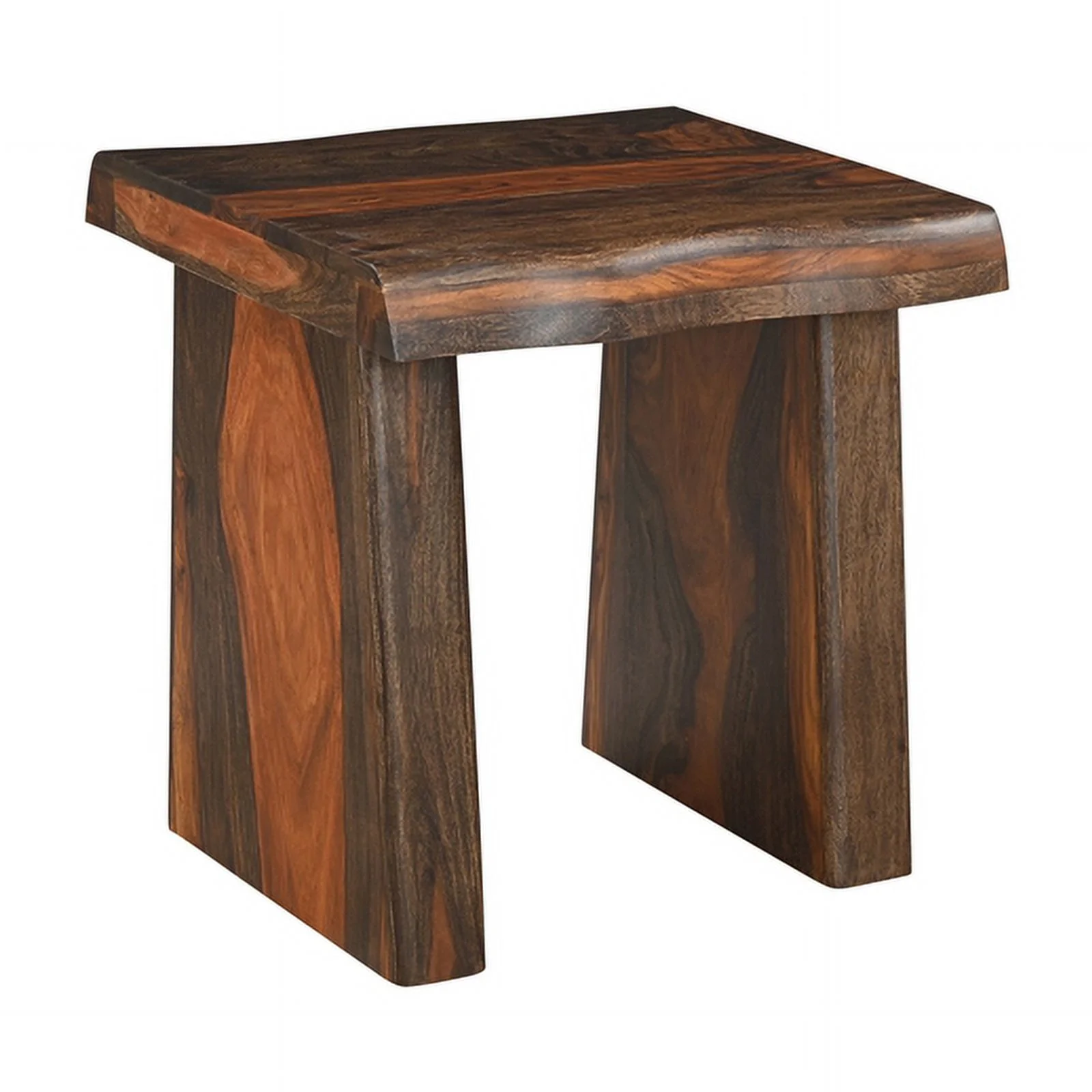 Taran Designs Darcy 2-piece Solid Wood Living Room Table Set in Dark Brown