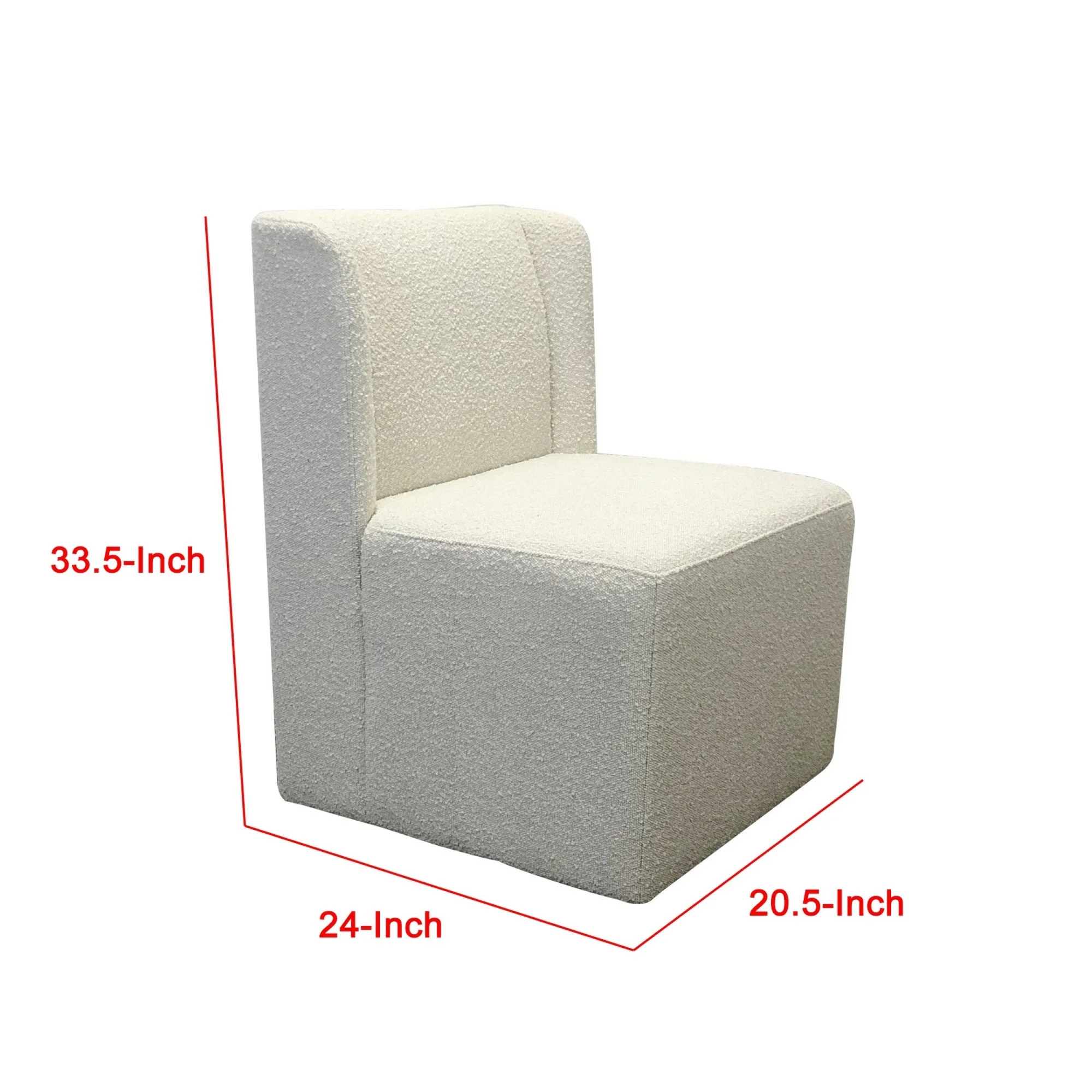 Benjara  24 in. Swivel Dining Chairs, White - Set of 2