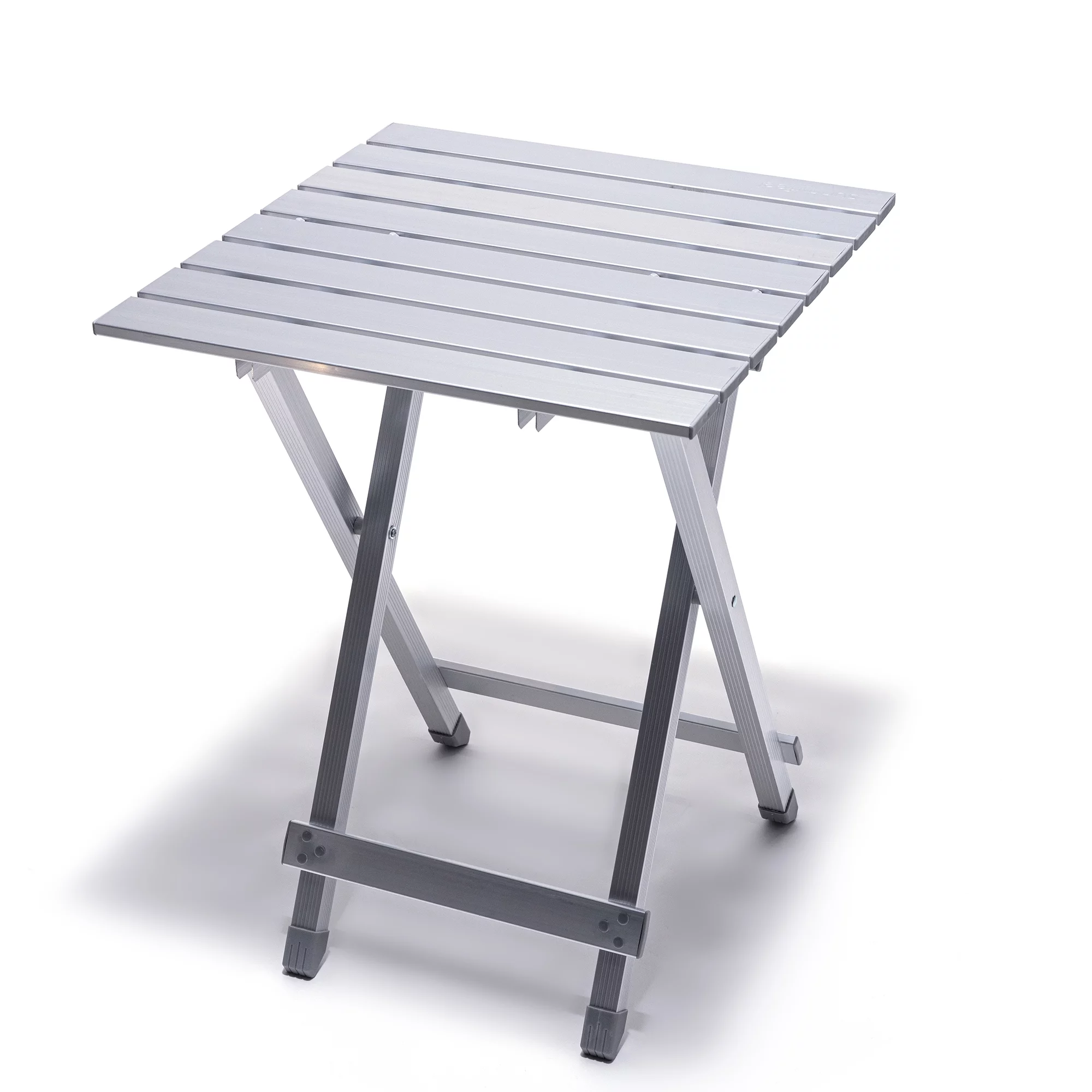 SunnyFeel Aluminum Folding Camping Table, 18 Inch Side Table Small Lightweight Portable (Silver)