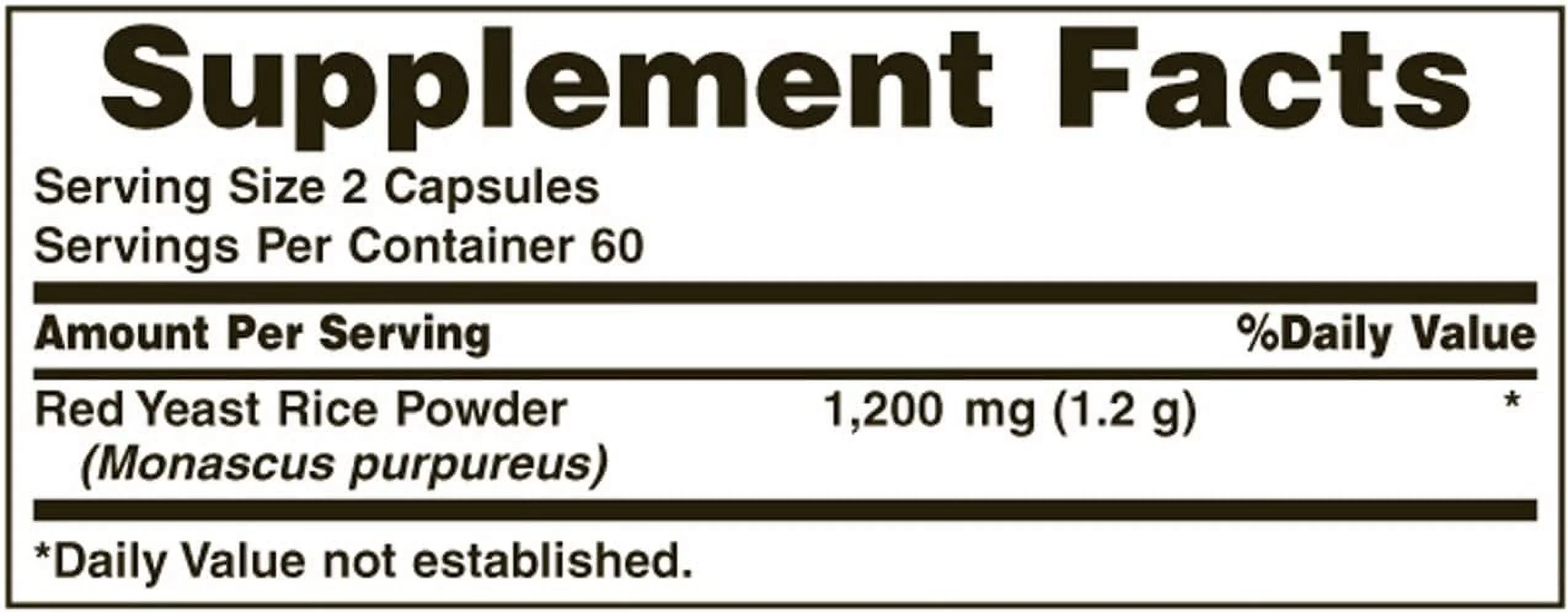 Nature's Bounty Red Yeast Rice 600mg 120 Capsules (Pack of 6)