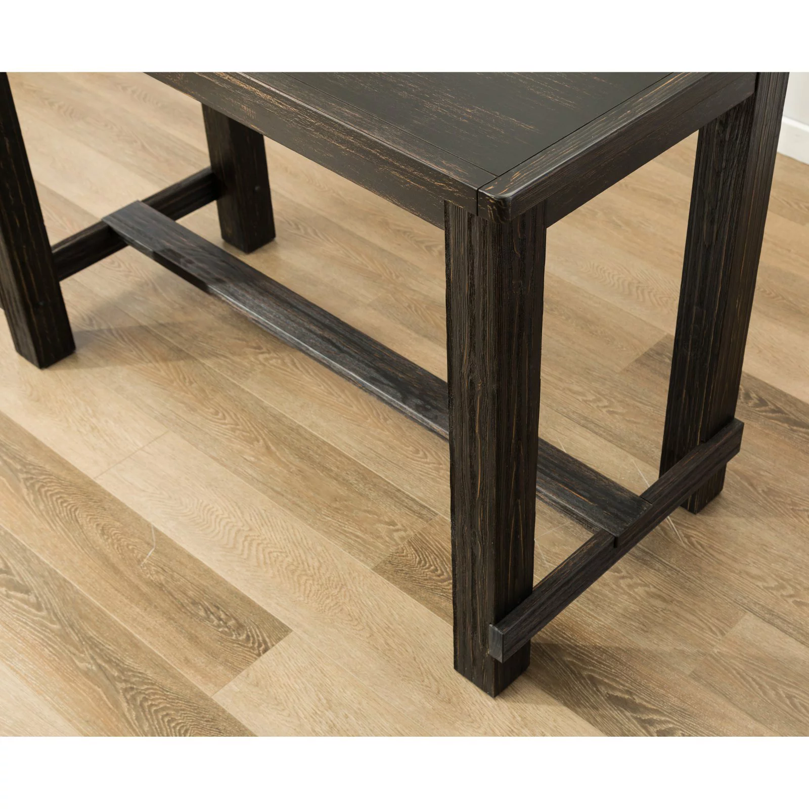 Roundhill Furniture Lotusville 64 in. Rectangular Wooden Bar Height Table