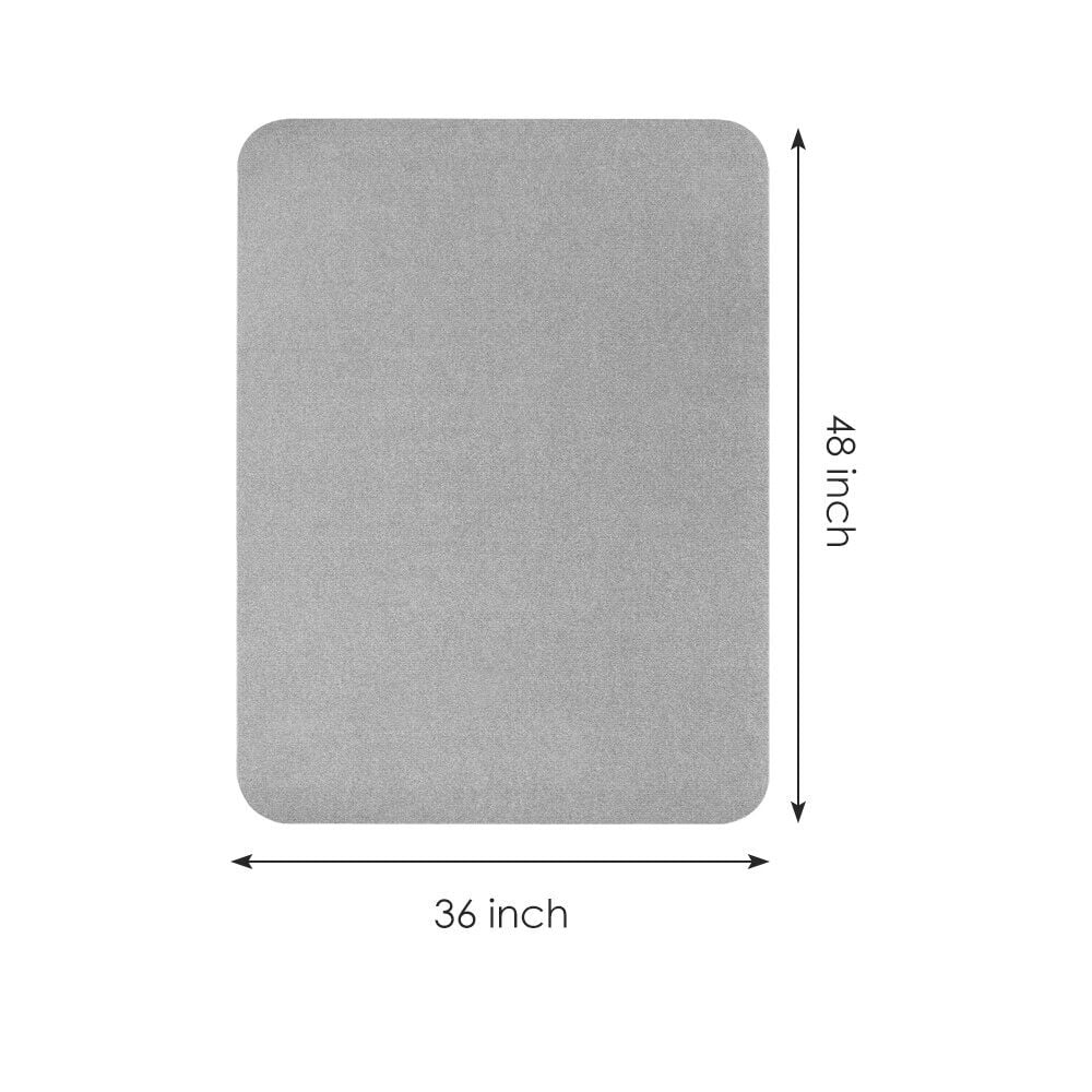 Paddsun Non Slip Office Home Chair Desk Mat Floor Computer Carpet Protector Anti Slip(Gray)