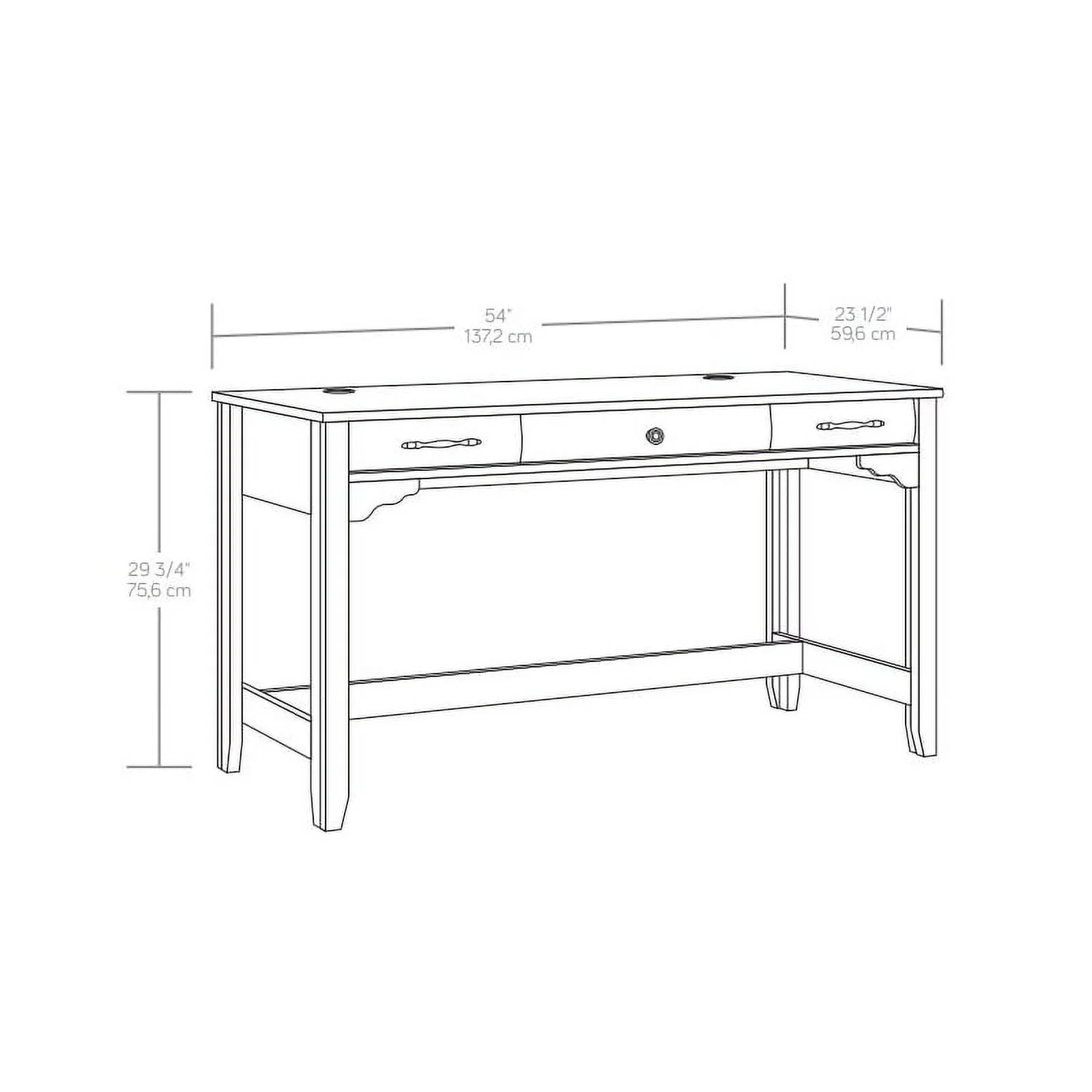 UrbanPro Modern Engineered Wood Writing Desk in Brushed Oak Finish