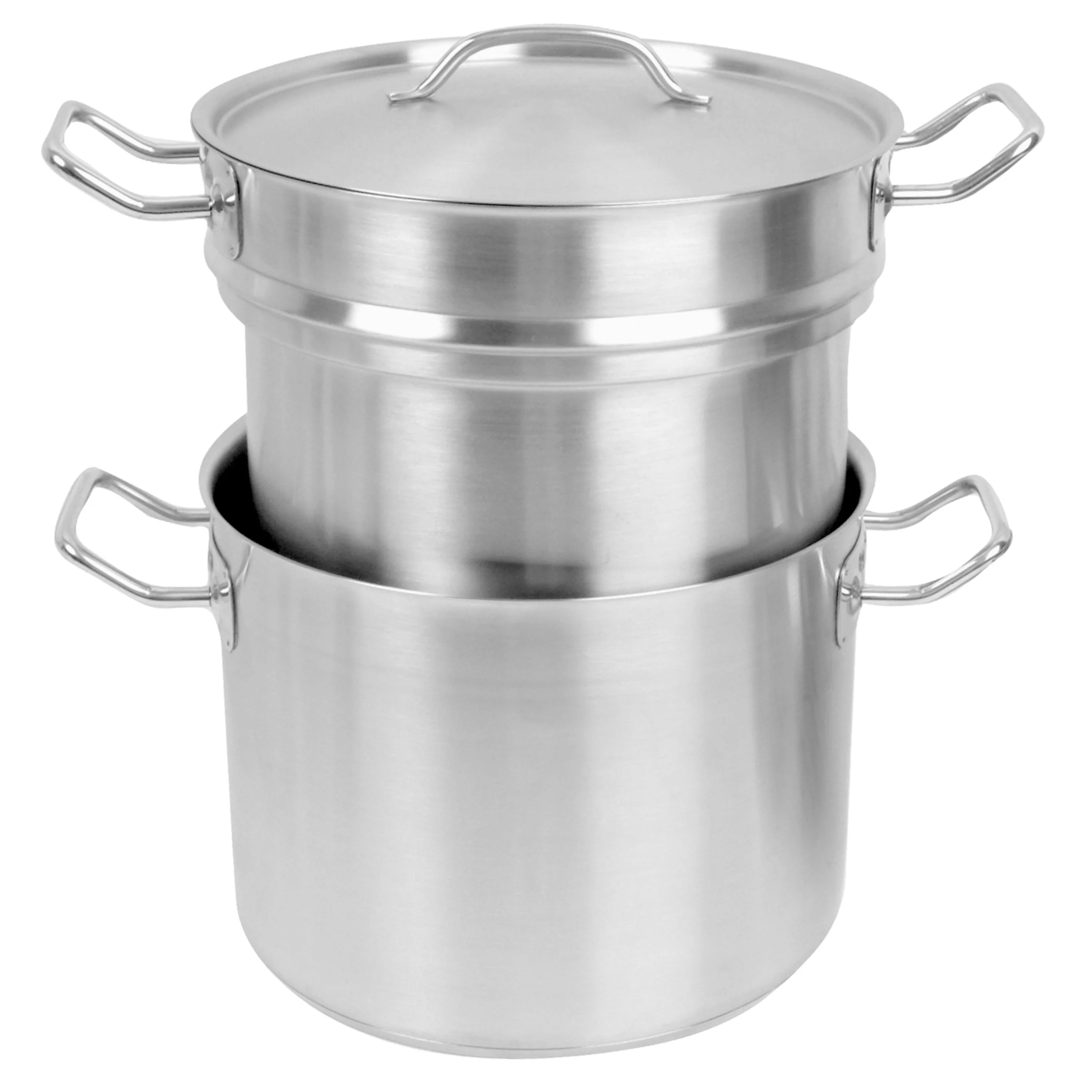 Excellante 20 quart 18/8 stainless steel double boiler (3 pcs set), comes in each