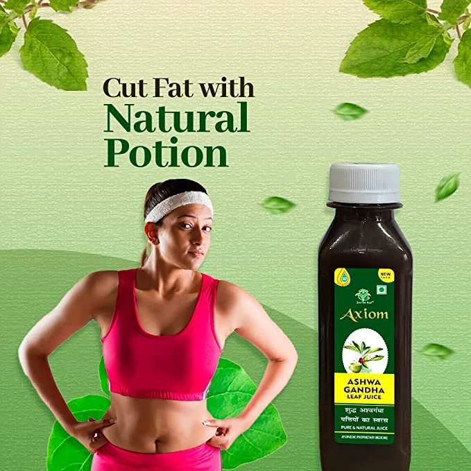 Axiom Ashwagandha Leaf Juice 160 ml (Pack of 2) | Helps in Fat Reduce | Immunity Booster |100% Natural herbal Juice | WHO-GMP,GLP,ISO Certified Product