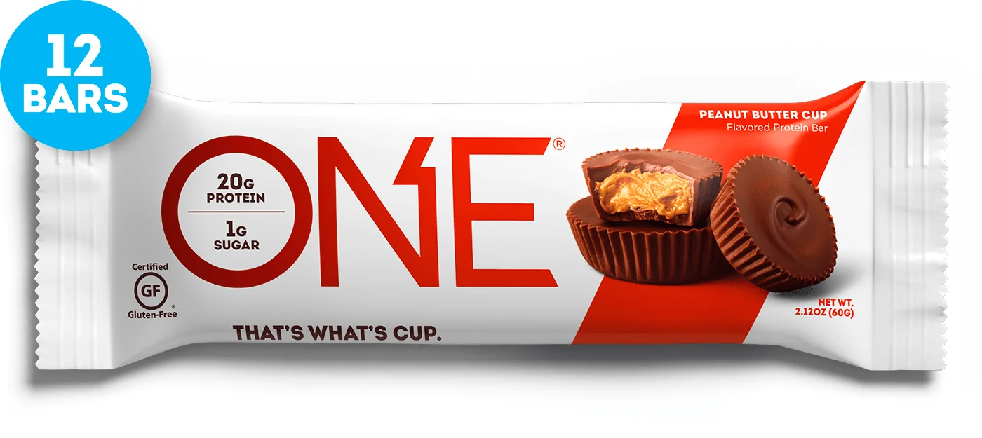One Protein Supplement Bar, Peanut Butter Cup, 20g Protein, 12 Count