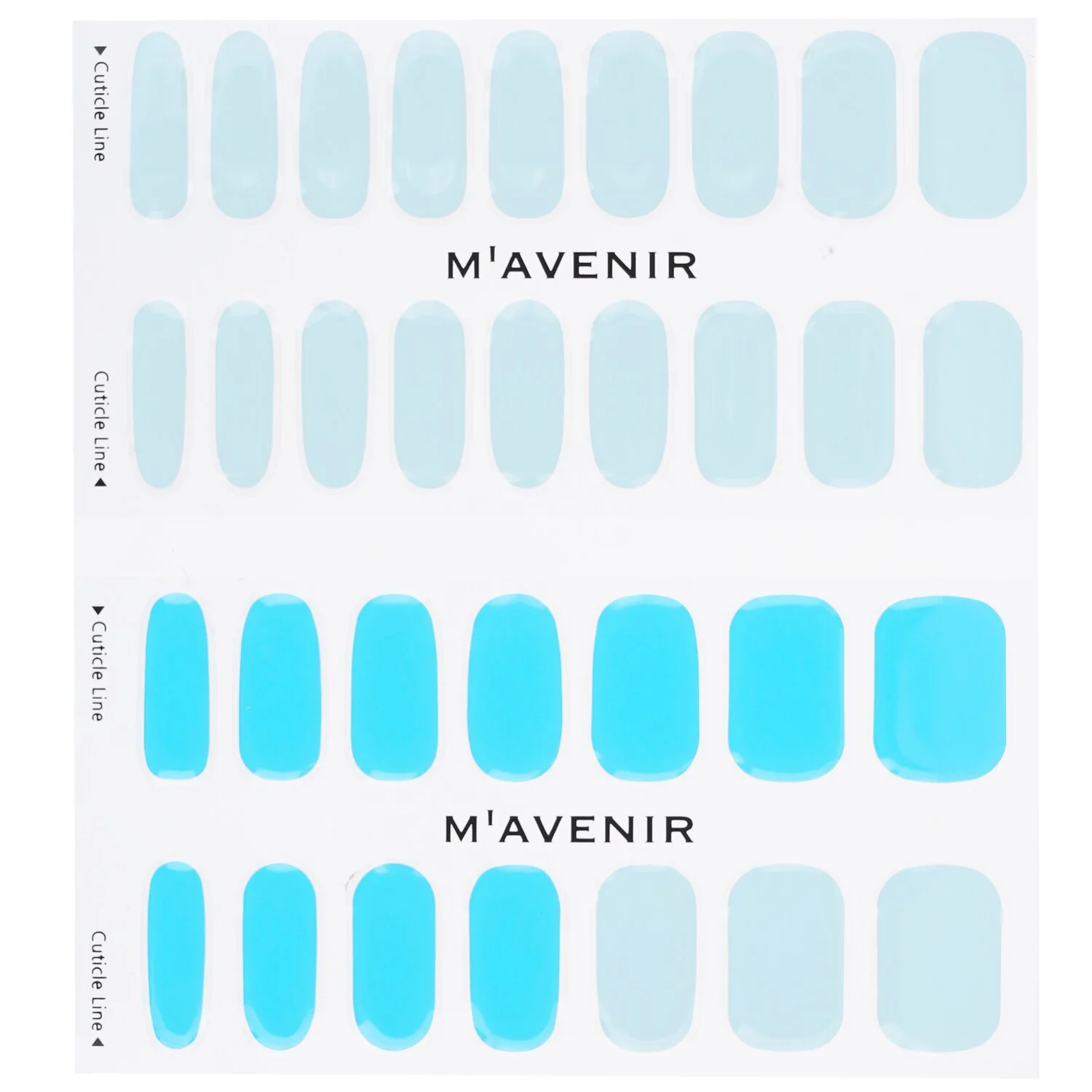 Mavenir Nail Sticker (Blue) - # Blue Leaf Nail  32pcs