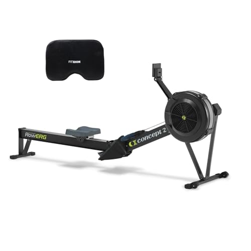 Concept2 RowErg Model D Indoor Rowing Machine - PM5 Monitor, Device Holder, Adjustable Air Resistance, Easy Storage with FitXion Seat Cushion