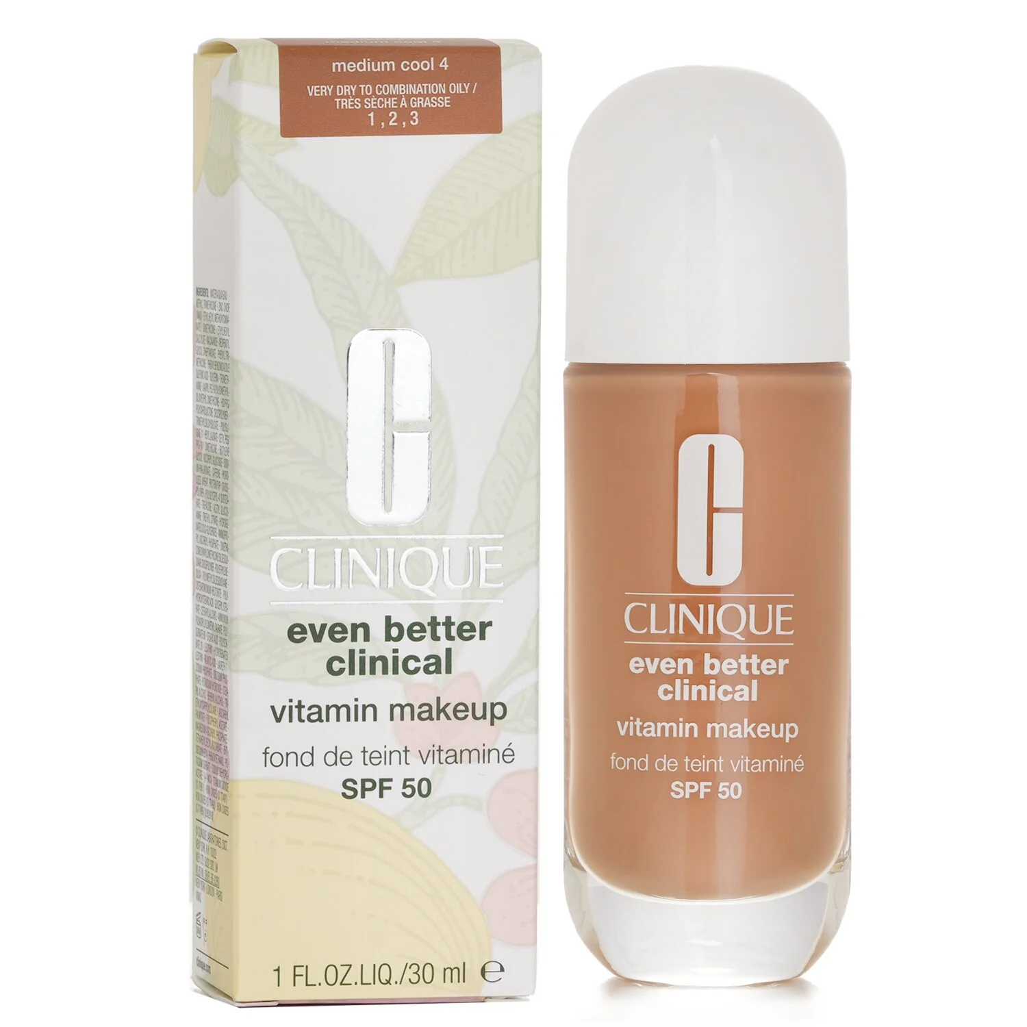 Clinique Even Better Clinical Vitamin MakeUp Foundation SPF 50 - # 4 Medium Cool  30ml