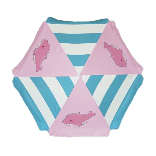 AMMSUN 47 Inch Seaside Beach Umbrella for Sand Box Water Table Kids Durable Umbrellas for children Picnic Beach Camping Garden Outdoor Play Shade (47inch Blue/Shark)