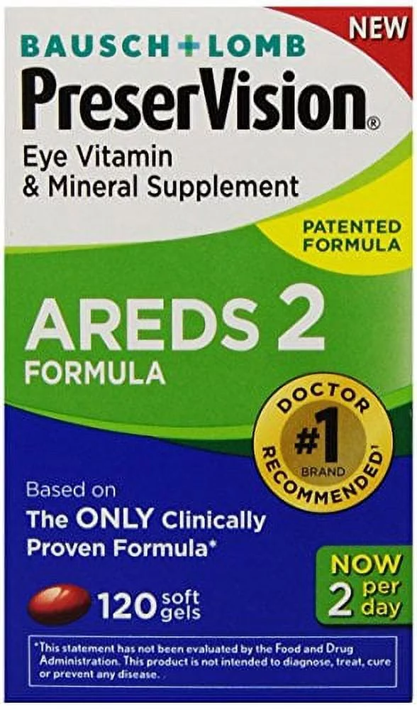 5 Pack - PreserVision AREDS 2 Vitamin - Mineral Supplement, Soft Gels 120 Each