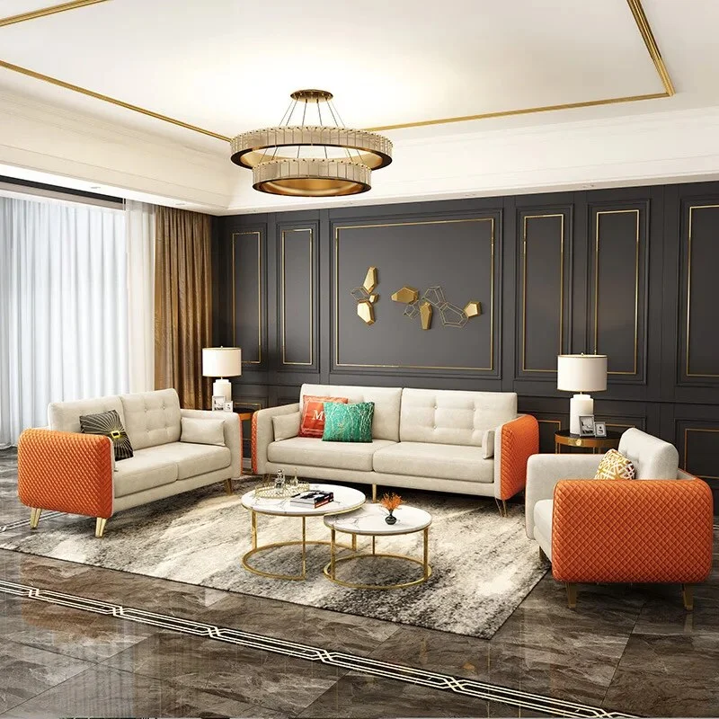 Technology Fabric Sofa Simple Small Apartment Living Room Apartment Furniture Fabric Sofa