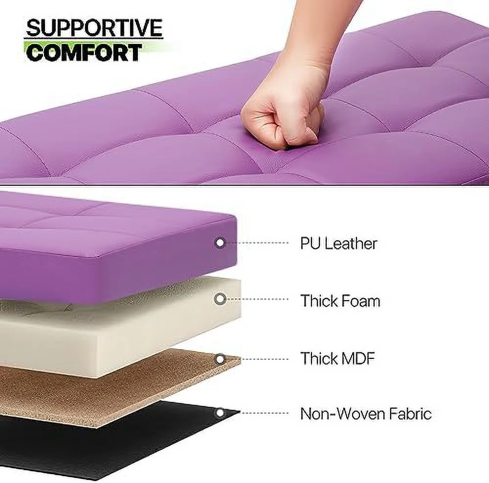 Rectangle Living Unfold  Bench Footstools Seat End Coffee Table Ottoman  Black