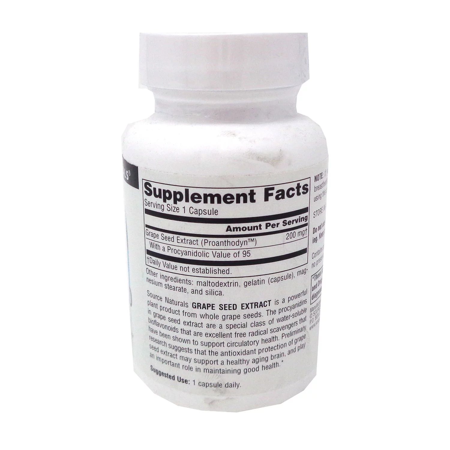 Source Naturals Grape Seed Extract (Proanthodyn) 200mg - 60 Capsules