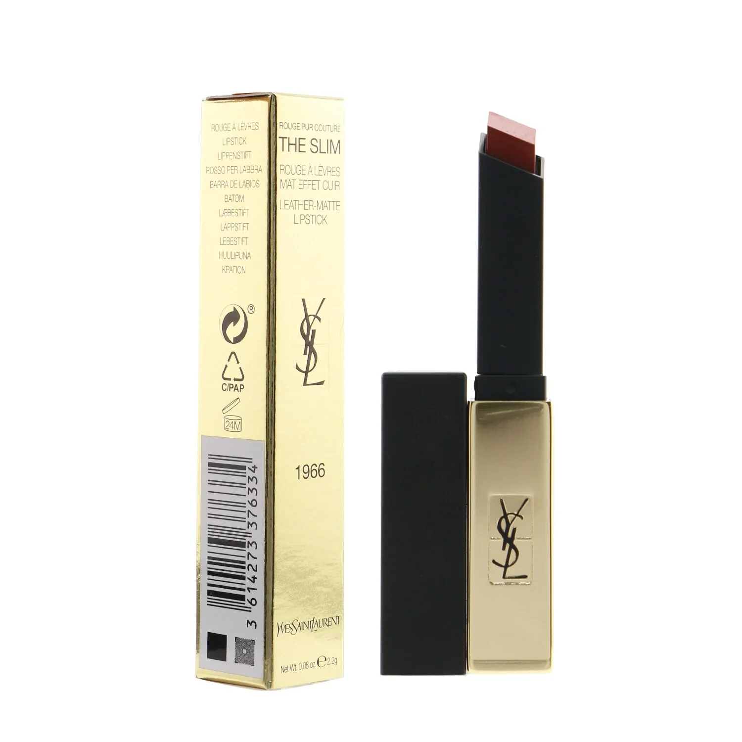Yves Saint Laurent Rouge Pur Couture The Slim Leather Matte Lipstick - # 8 Contrary Fuchsia  2.2g/0.08oz