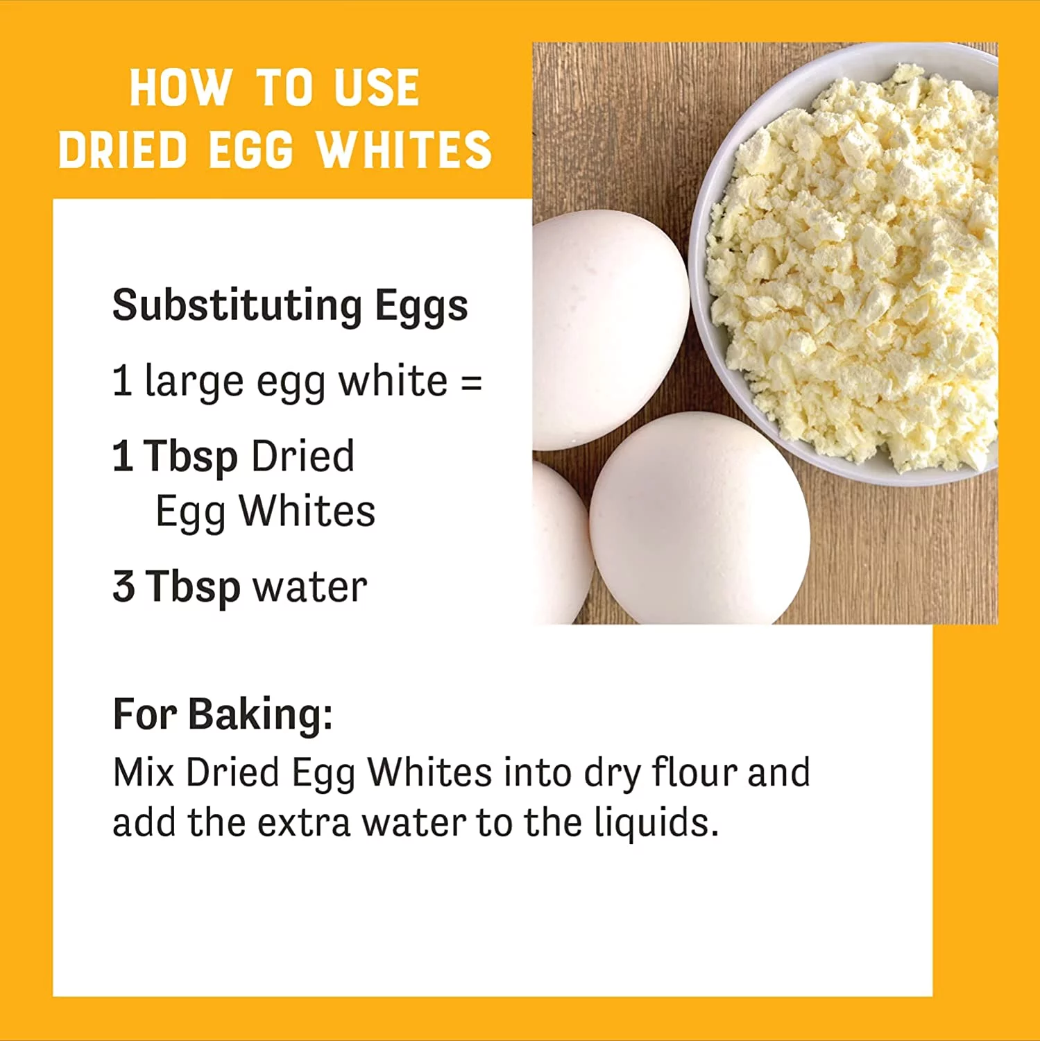 Judee’s Dried Egg White Protein Powder 8 oz - Pasteurized, USDA Certified, 100% Non-GMO, Gluten-Free & Nut-Free - Just One Ingredient - Made in USA - Use in Baking - Make Whipped Egg Whites