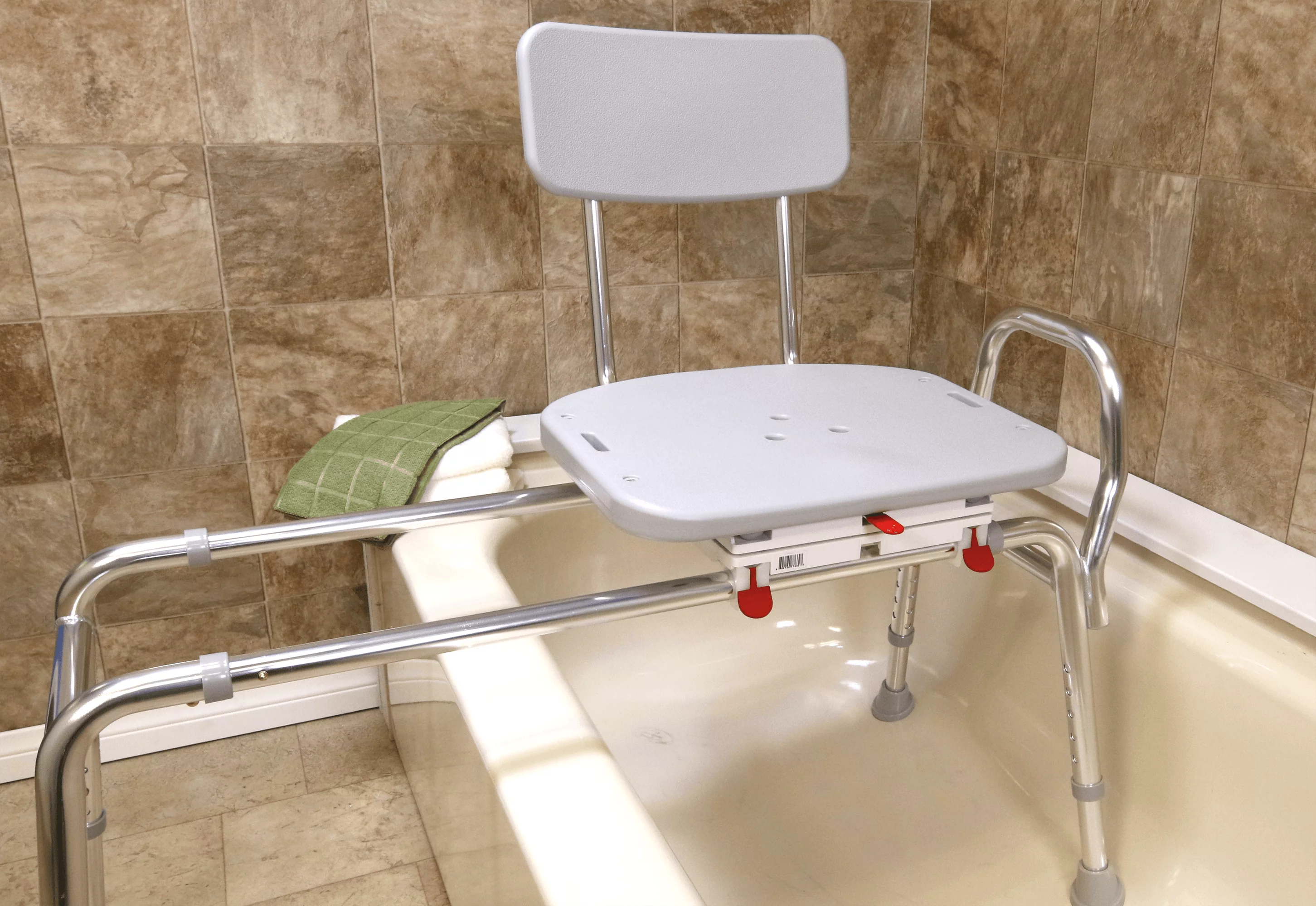 Eagle Health Supplies Swivel Sliding Bath Transfer Bench (77662) - Regular (Base Length: 39