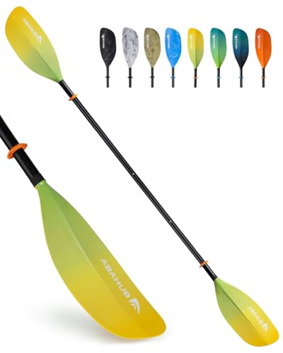 Abahub Adjustable Kayak Paddle 210-230 cm/ 230-250 cm Floating Kayaking Oars Boating Oars Canoeing Oars Black