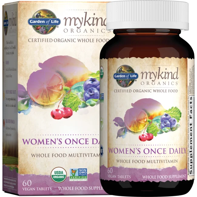 Garden of Life Mykind Organics Women's Once Daily Multivitamin Vegan Tablets, 60 Ct