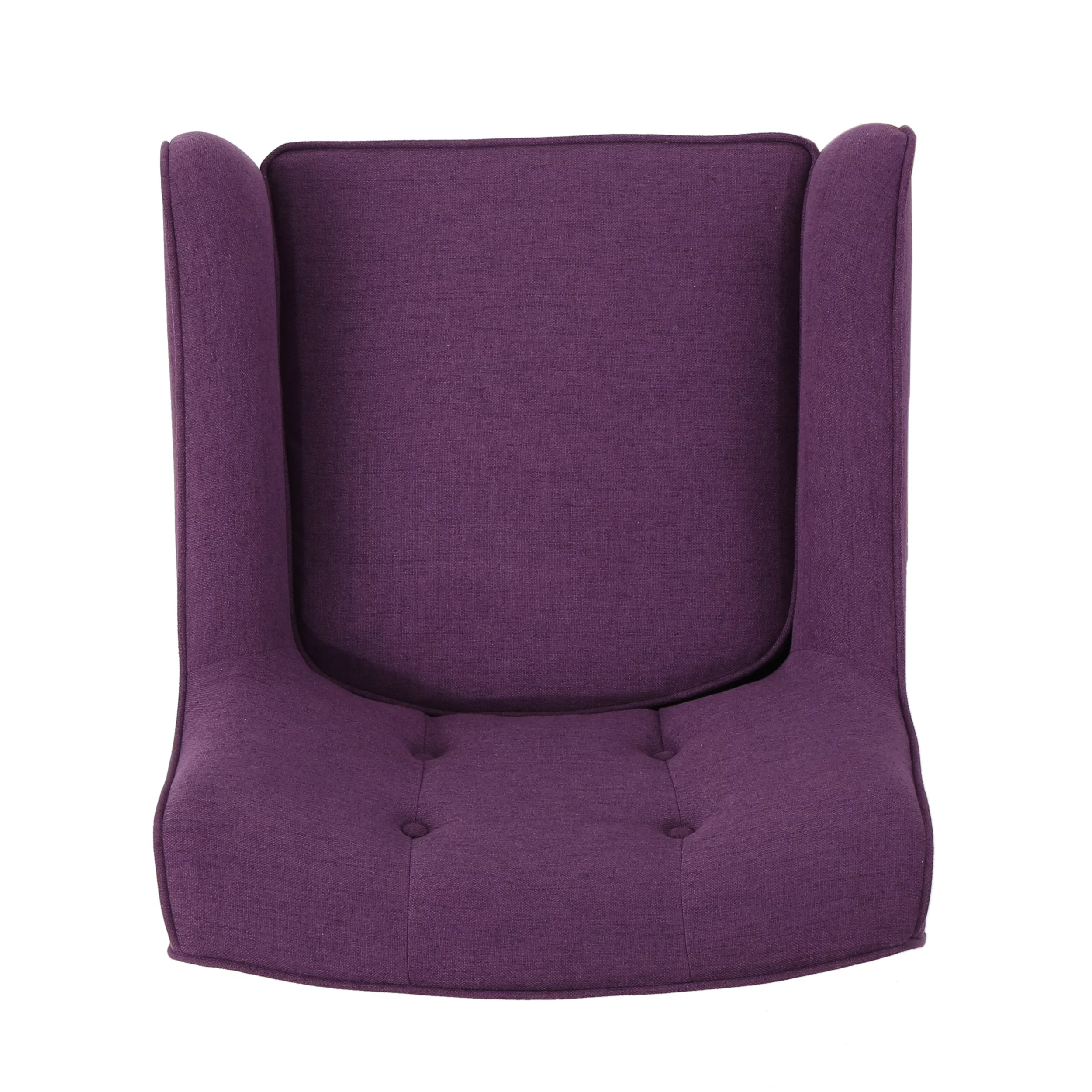 Noble House Ingrid Mid Century Fabric Arm Chair,Purple