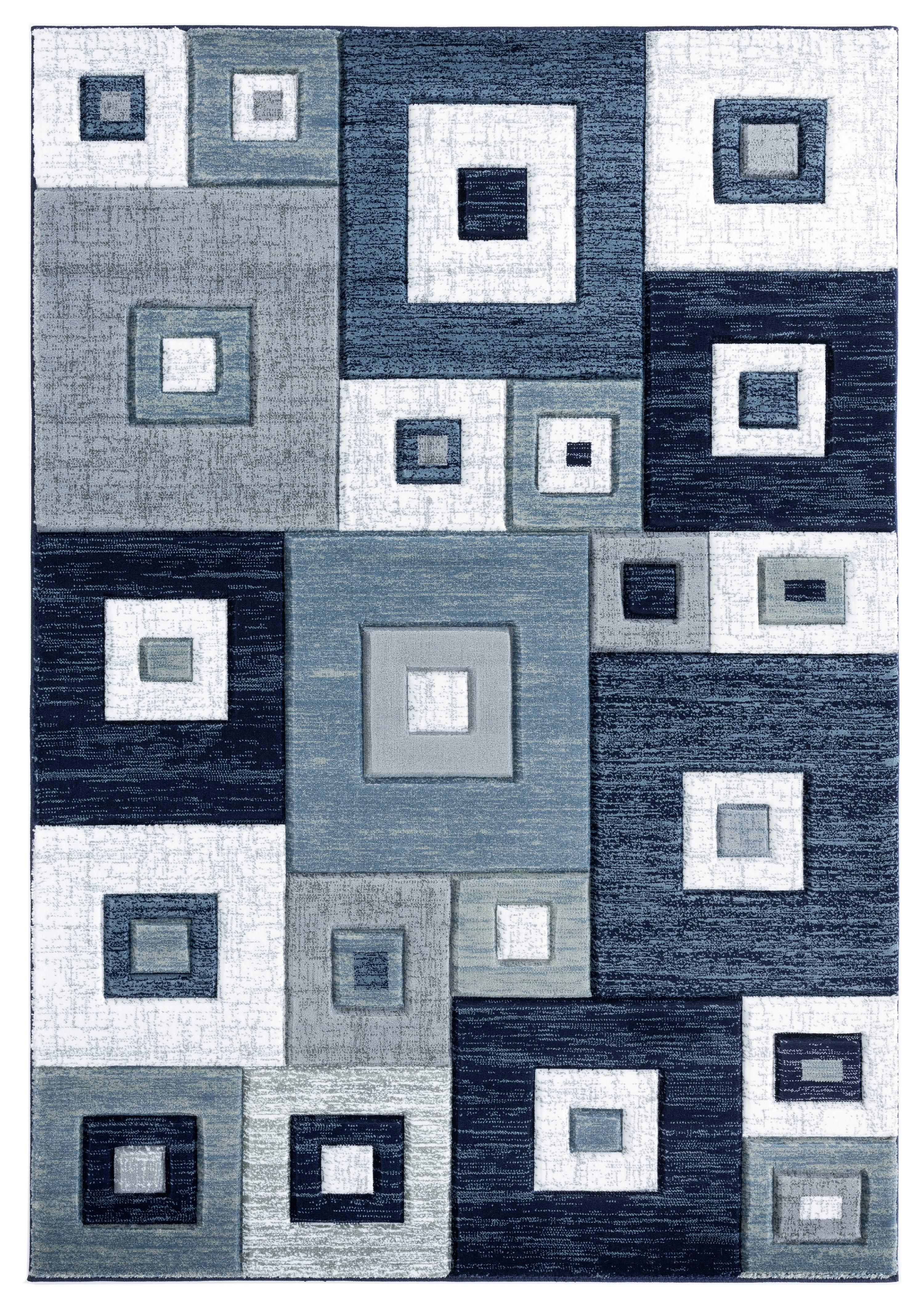 United Weavers Drachma Benson Modern Geometric Accent Rug, Navy, 2'7