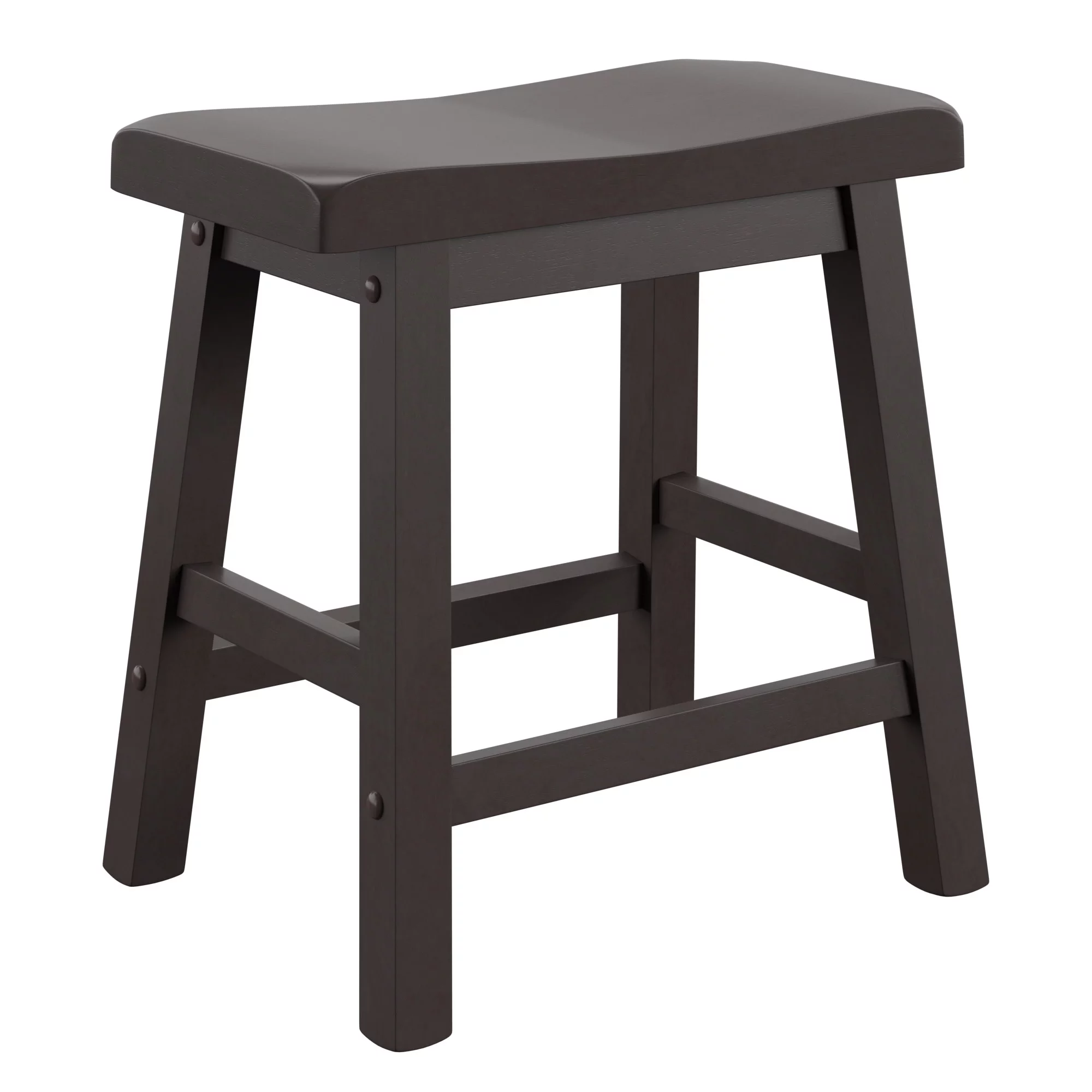 Weston Home Ashby 18-inch Backless Stools, Set of 2, Vulcan Black Finish