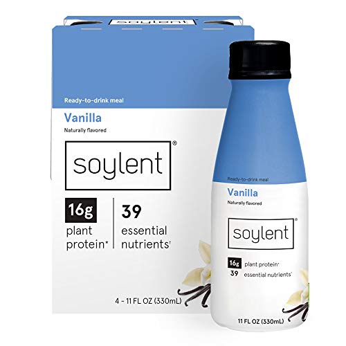 Soylent Complete Meal Replacement Shake, Gingerbread, 16g Complete Protein, Ready-to-Drink Plant Based Protein Drink, 1g Sugar, 11oz (12 Pack)
