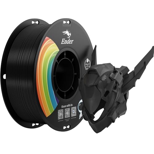 Creality 3D Printer Filament 1.75mm, Rainbow Upgrade PLA+ Filament Strong Toughness No-Tangling Vacuum Packaging 3D Printing Filament Fit Most 3D Printers, 1kg Spool, Accuracy +/- 0.02mm, Multi-Color