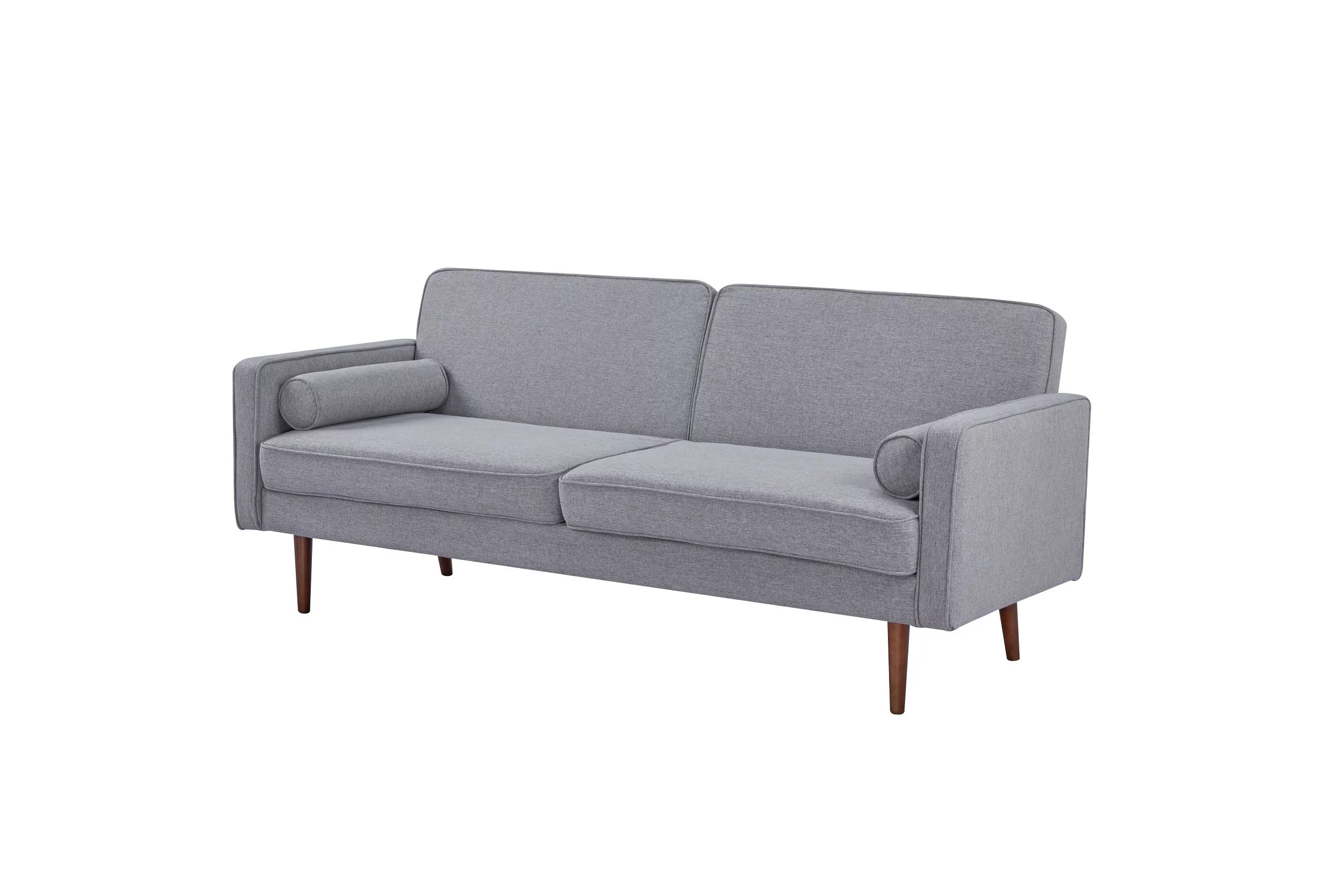 Artdeco Home Rolla Polyester Convertible Sofa, Light Gray