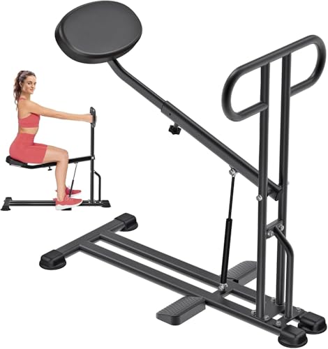 Kipika Squat Machine - Home Gym Workout Equipment for Total-Body Fitness - Low Impact Glute Leg Cardio Trainer with Ergonomic Multi-Grip Handle - 7 Position Seat Adjustment Durable Steel Construction