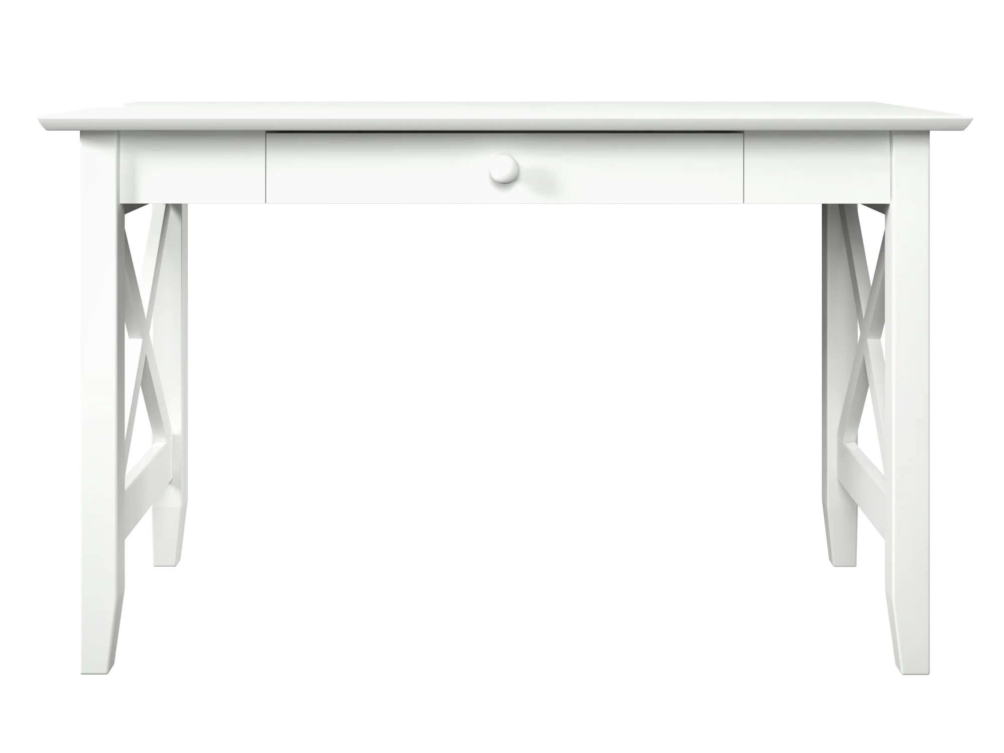Lexi Desk with Drawer and Charging Station in White