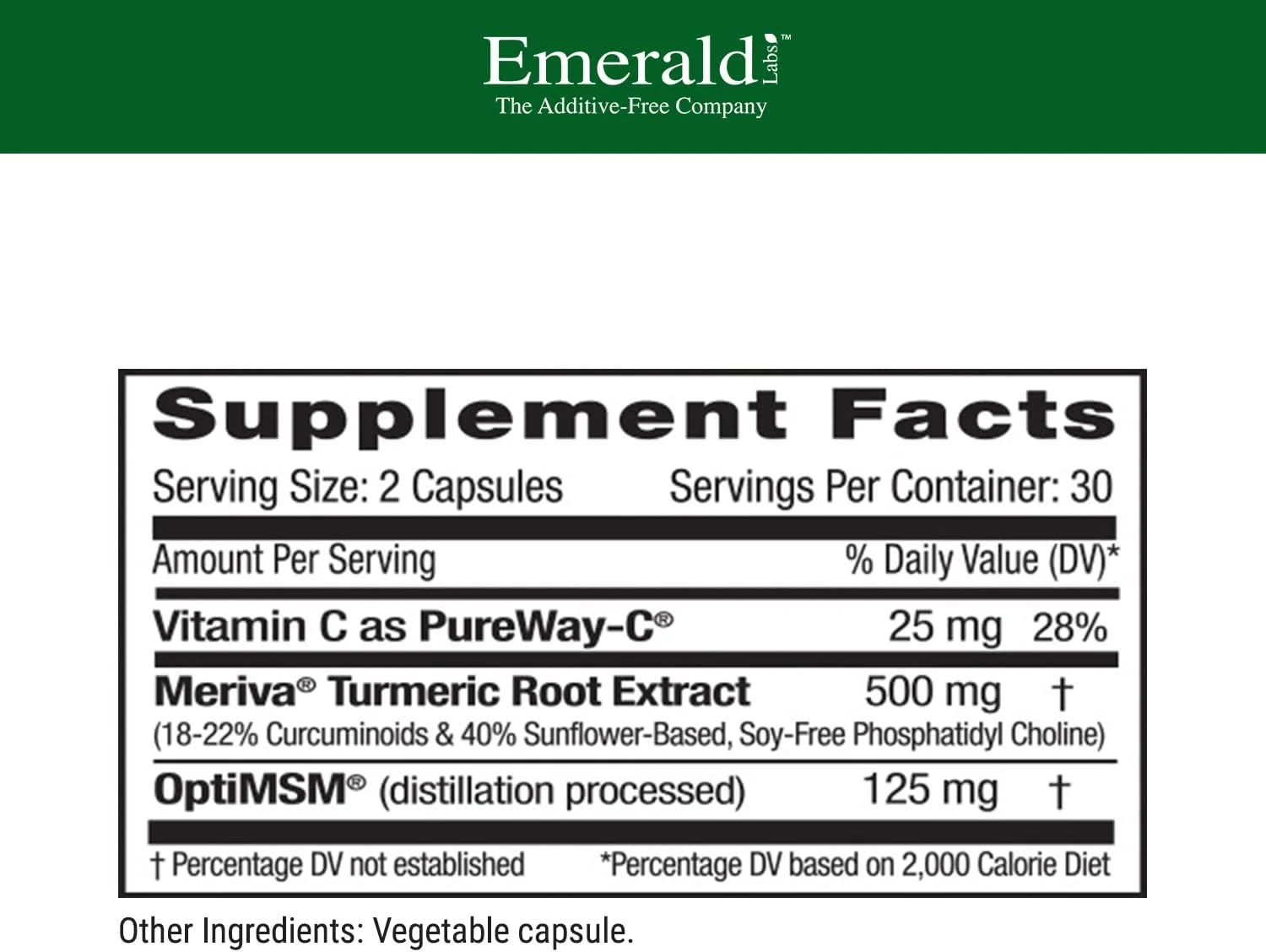 Emerald Labs Meriva® Turmeric+ - 60 Vegetable Cap