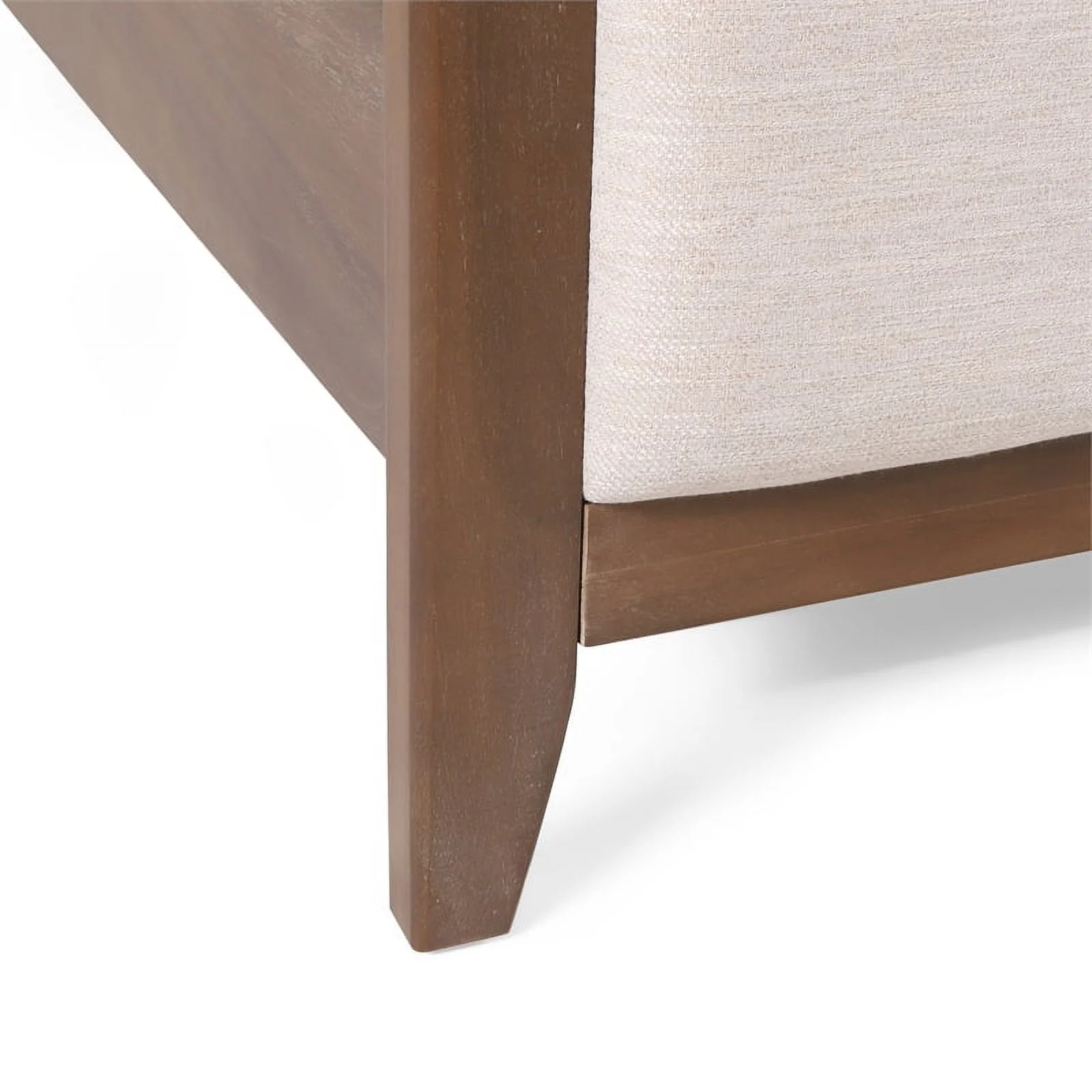 Pemberly Row Modern Coastal Wood Full Bed - Light Brown Glaze