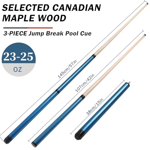Jump Break Stick Cue, Heavy Hitter Jump Break Cue,2/3 Piece Pool Stick 21~25oz